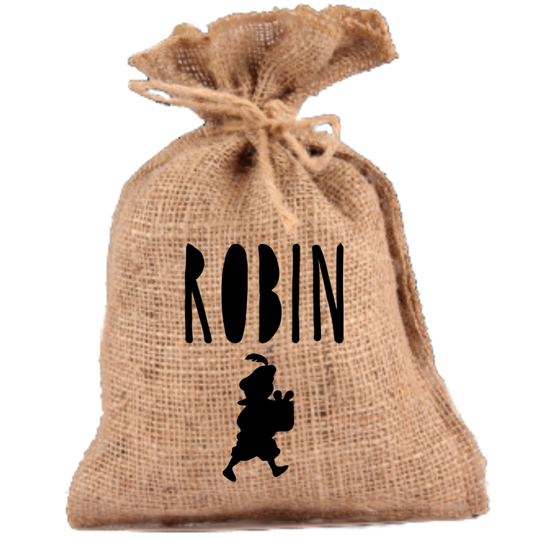 Pepernotenzakje met naam - Pietje 2 - jute