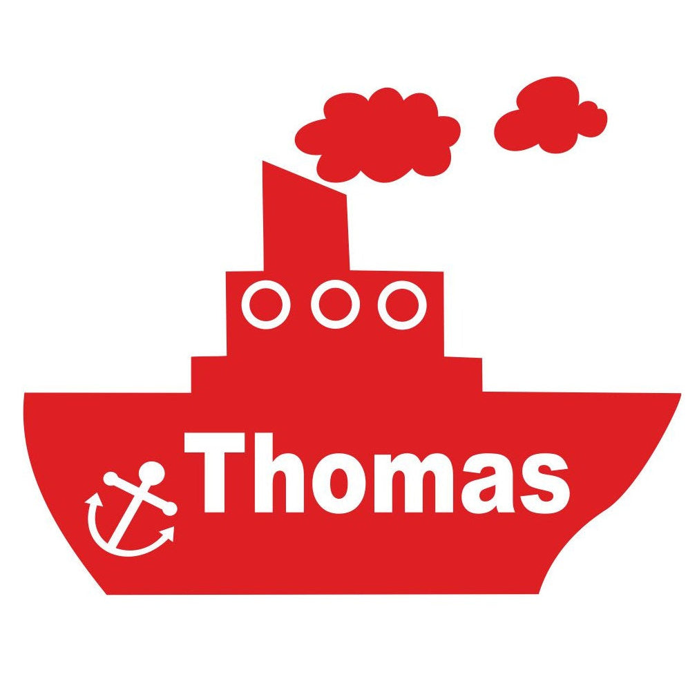 strijkapplicatie stoomboot sinterklaas met naam