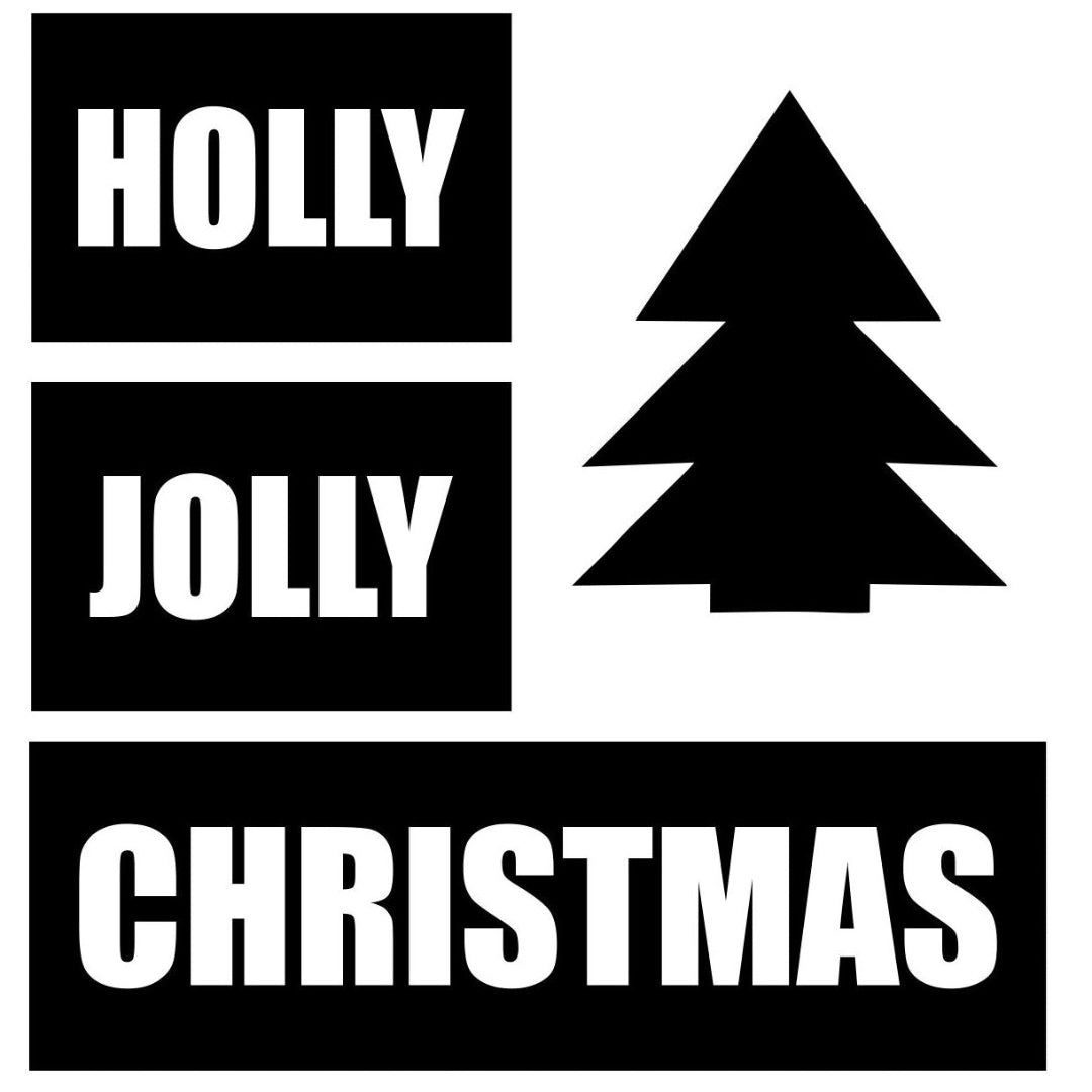 strijkapplicatie holly jolly kerstboom