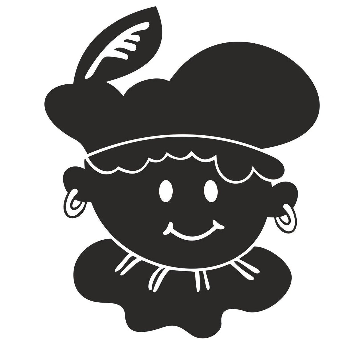 strijkapplicatie zwarte piet