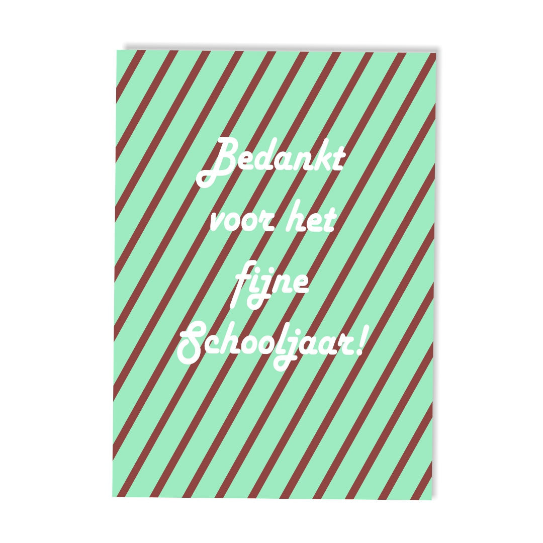 Invulkaart - bedankt fijne schooljaar