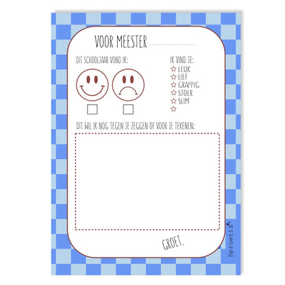 Invulkaart - meester