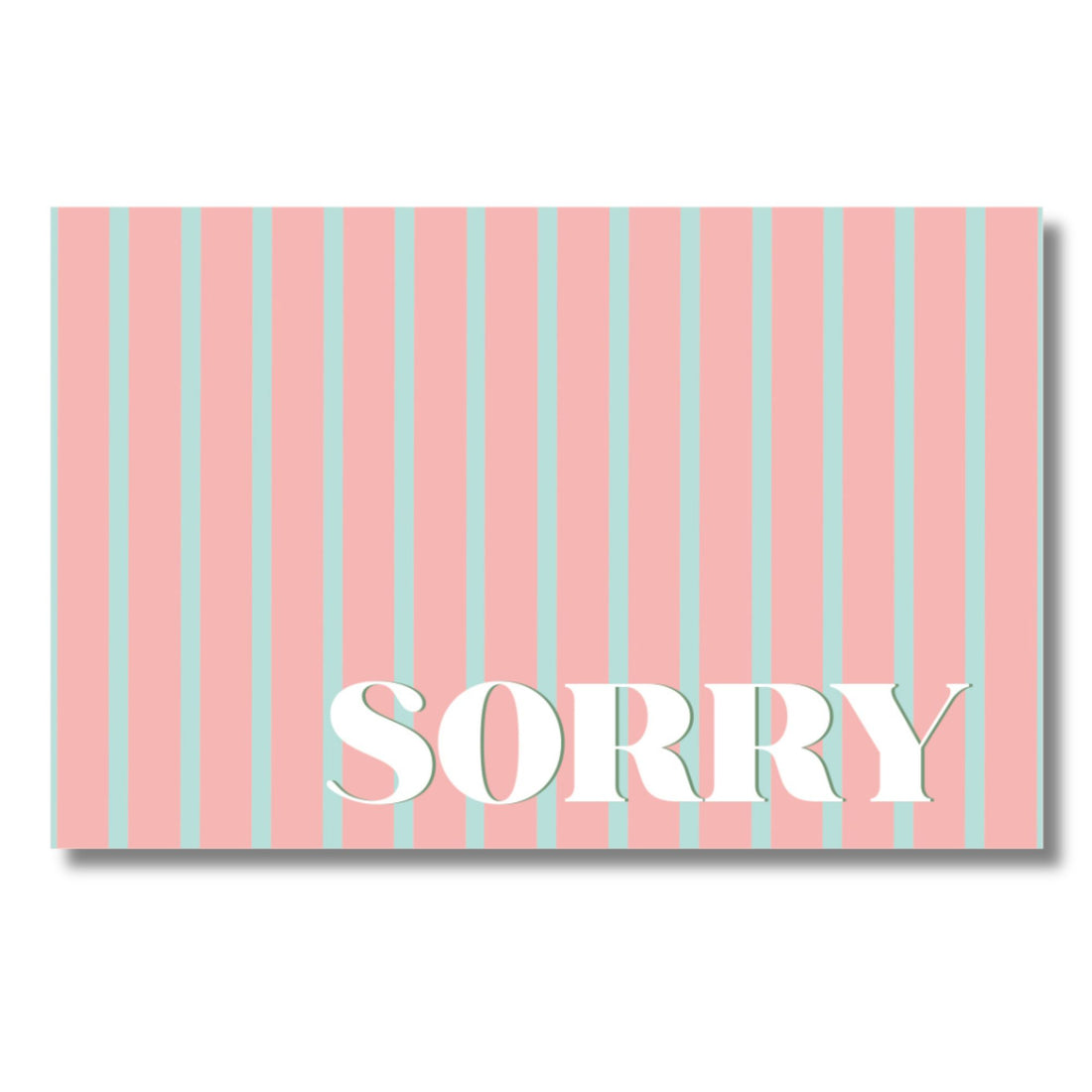 Kadokaartje - sorry -strepen