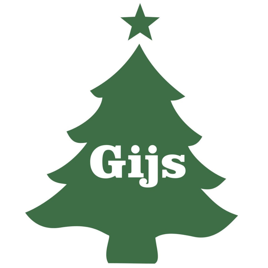 strijkapplicatie Kerstboom met naam