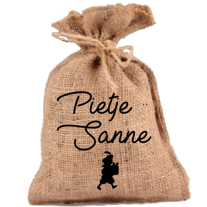Pepernotenzakje met naam - Pietje - jute