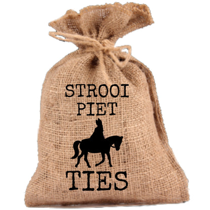Pepernotenzakje met naam - Strooi piet - jute