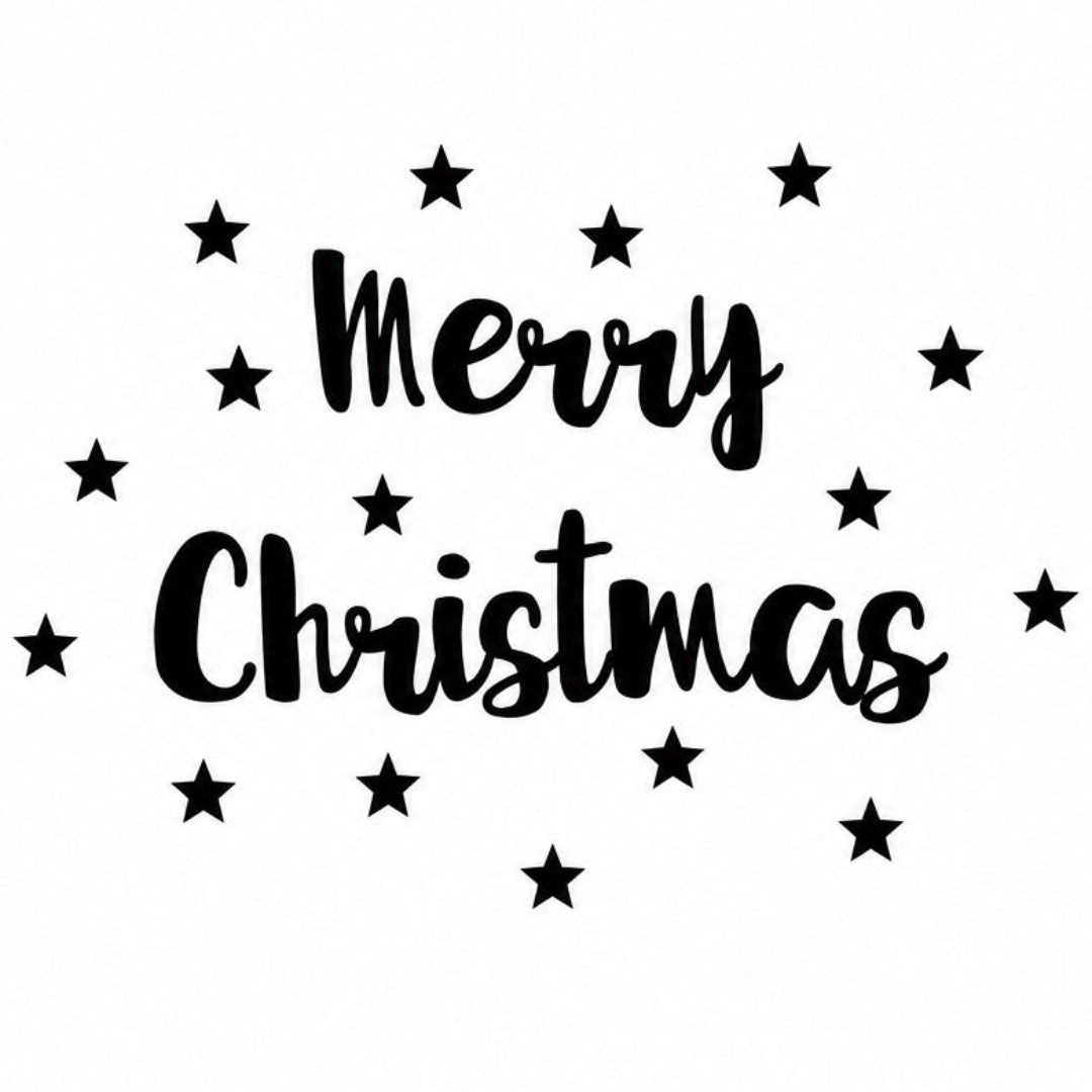 Herbruikbare raamsticker kerst