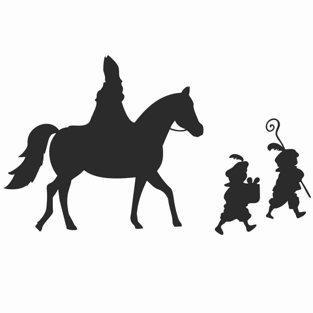 strijkapplicatie sinterklaas op paard