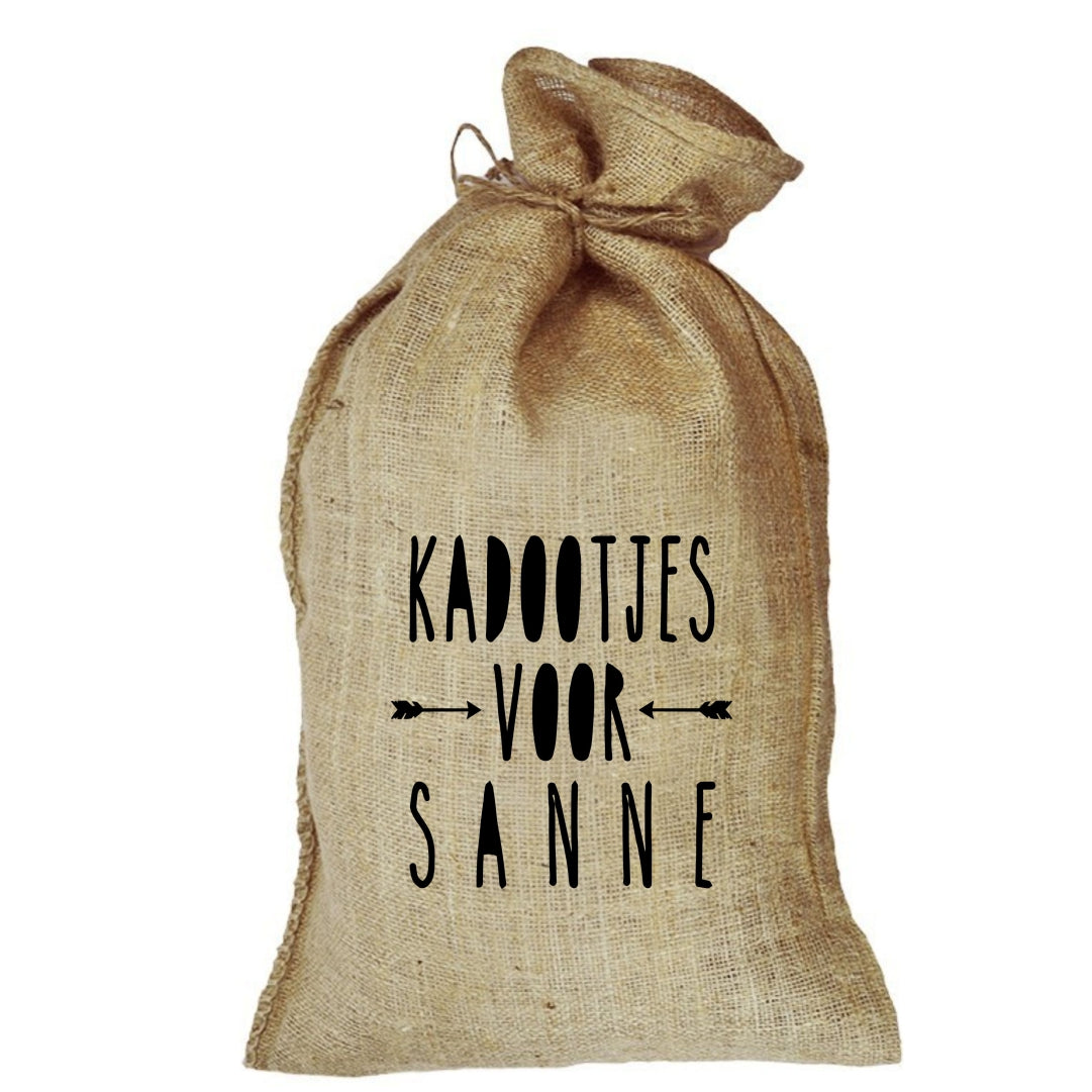 Jute zak - kadootjes voor pijltjes