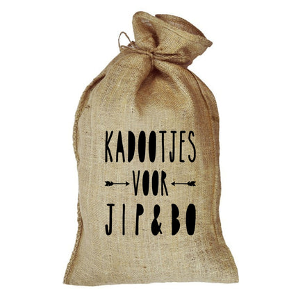 Jute zak - kadootjes voor pijltjes