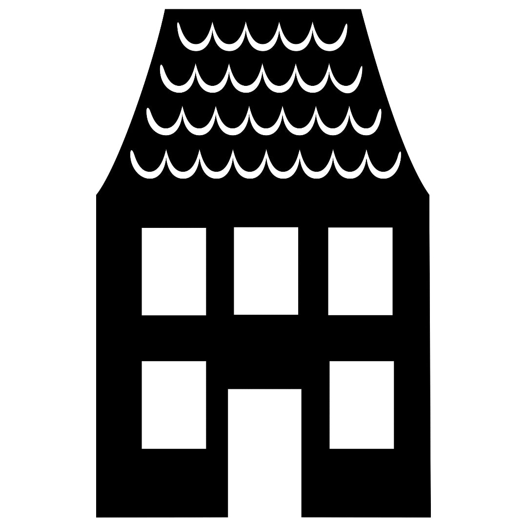 statische sticker huisje E
