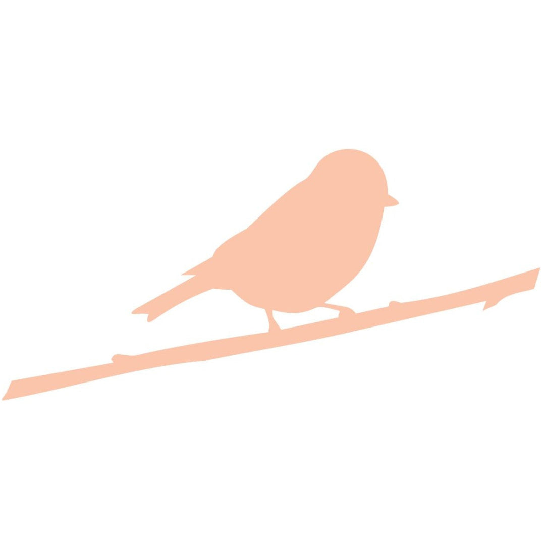 strijkapplicatie Birdy op tak