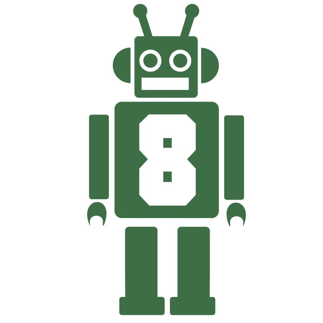 strijkapplicatie cijfer Robot - kies uit 0 t/m 9