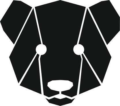 strijkapplicatie berenkop geometrisch vlakken