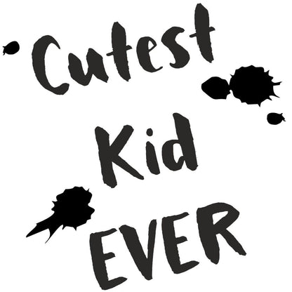 strijkapplicatie cutest kid ever verfspetters
