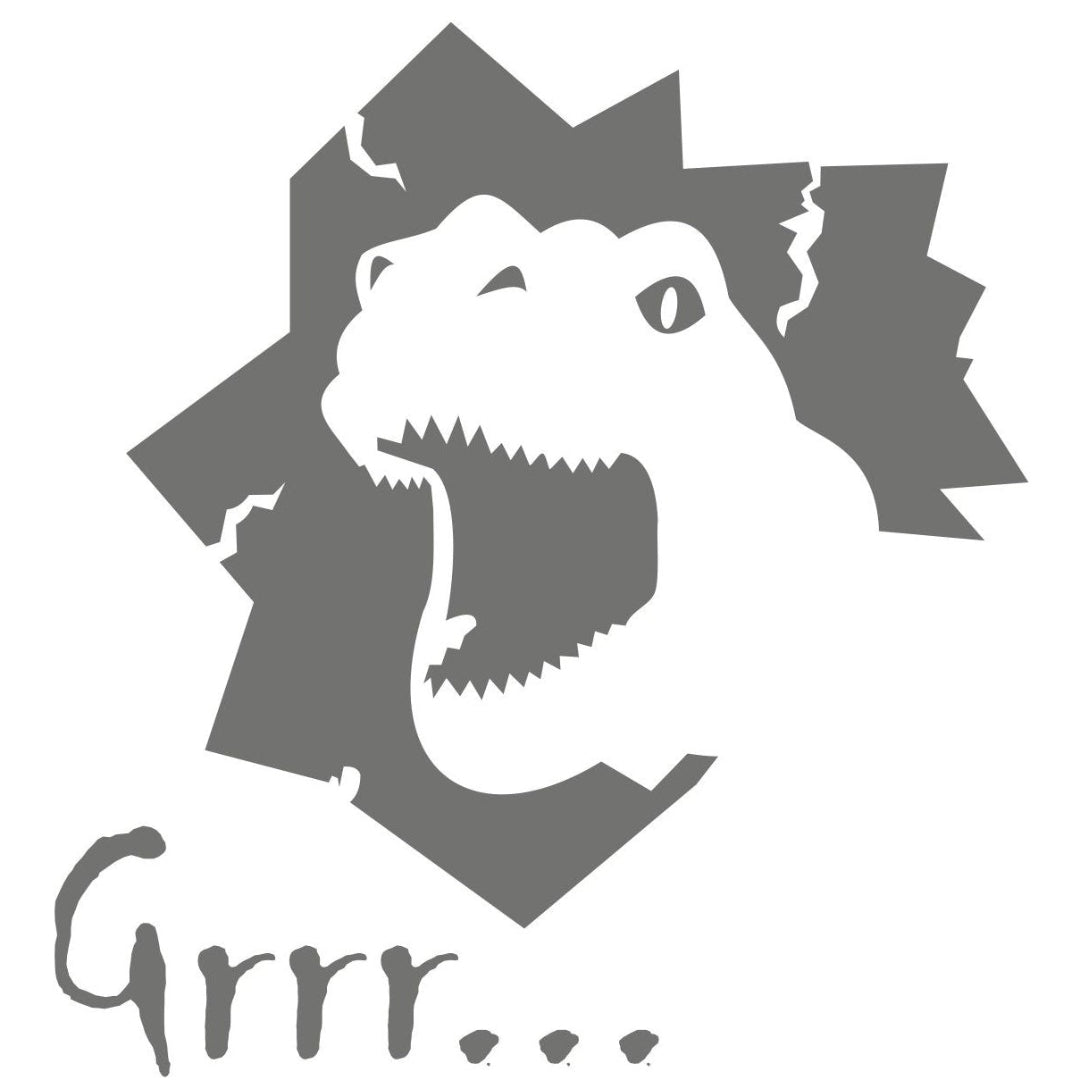 strijkapplicatie Dino grrr