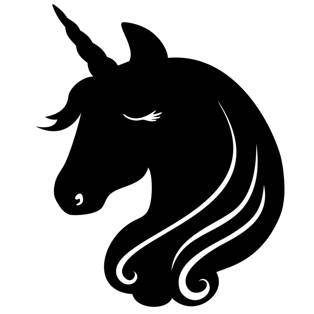 strijkapplicatie eenhoorn zijkant