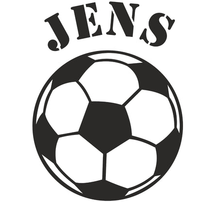 strijkapplicatie voetbal met naam