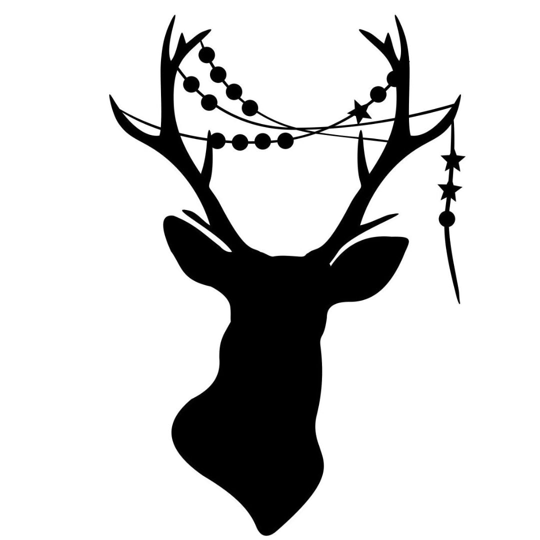 Strijkapplicatie Hert slinger ster