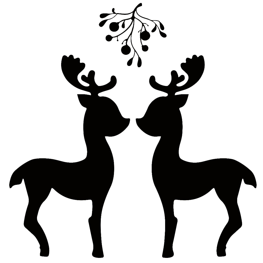 strijkapplicatie hertjes mistletoe