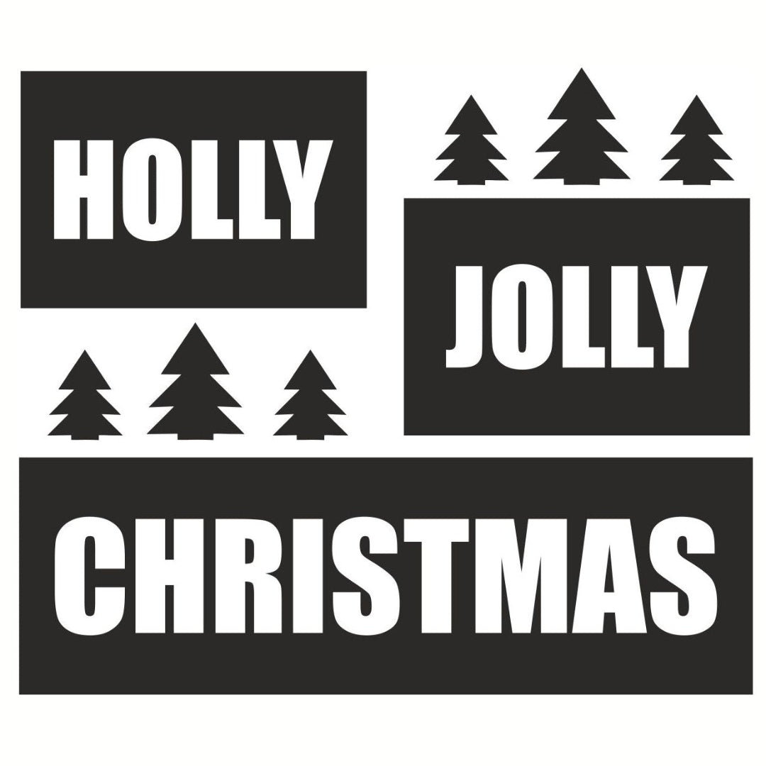 strijkapplicatie holly jolly kerstbomen