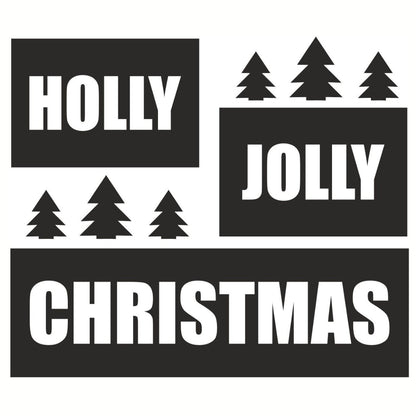 strijkapplicatie holly jolly kerstbomen