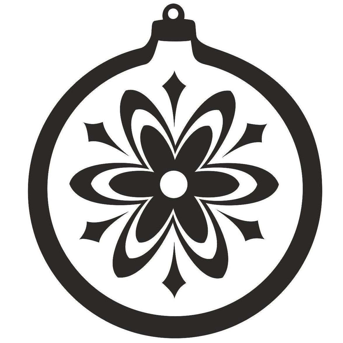 strijkapplicatie Kerstbal 1