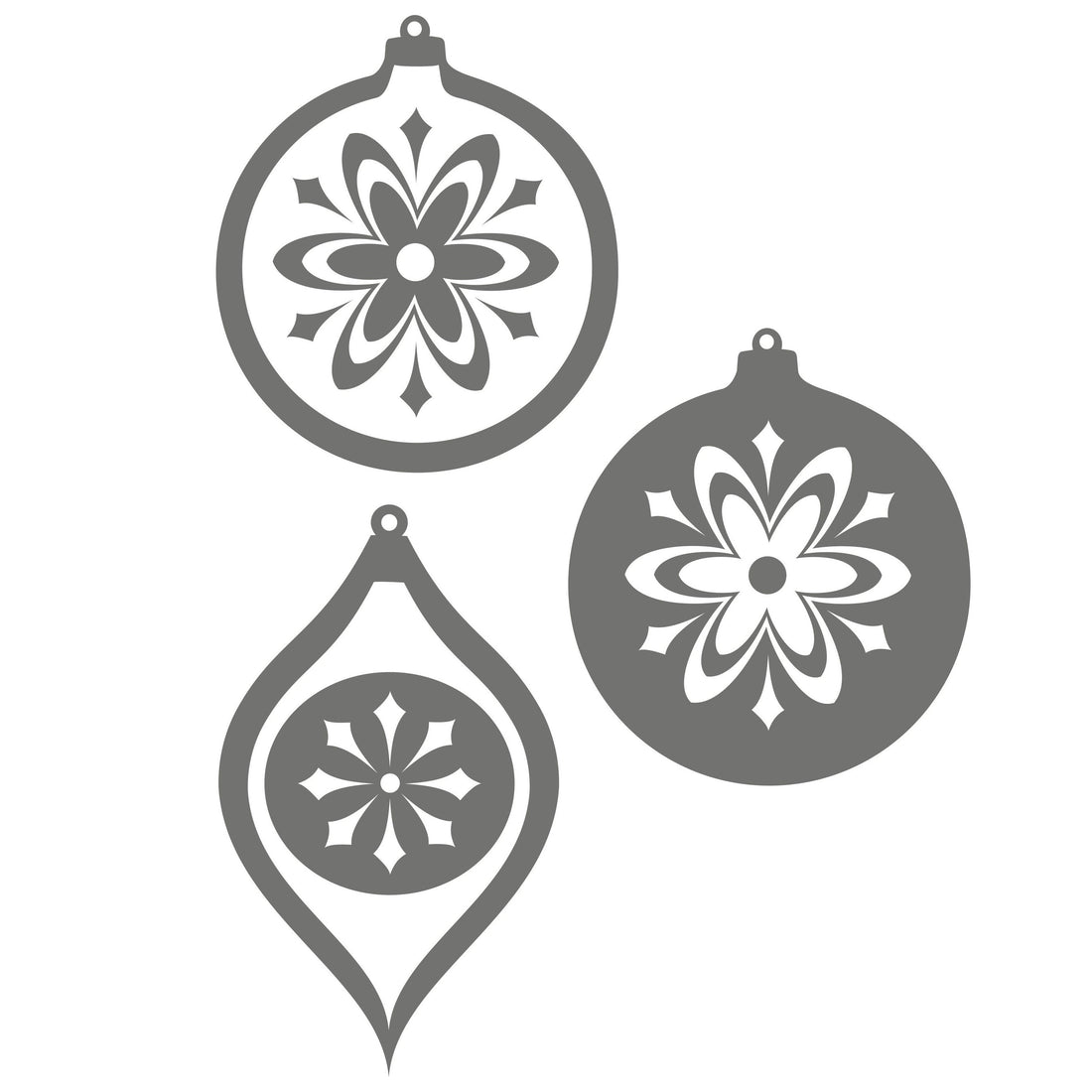 strijkapplicatie Kerstballen setje