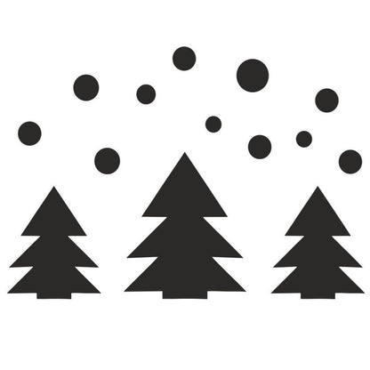 strijkapplicatie kerstbomen sneeuw