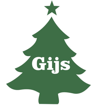 strijkapplicatie Kerstboom met naam