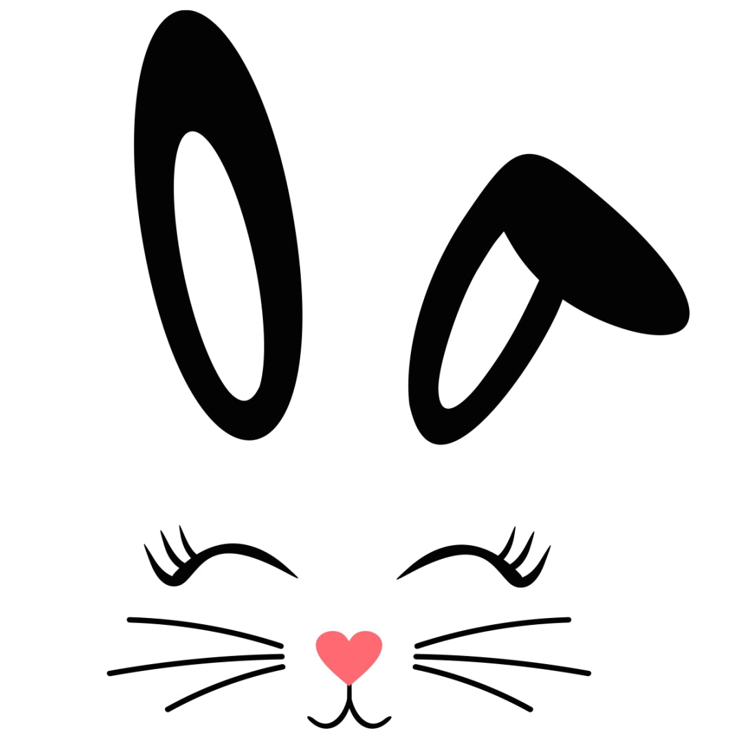 strijkapplicatie konijntje snuit