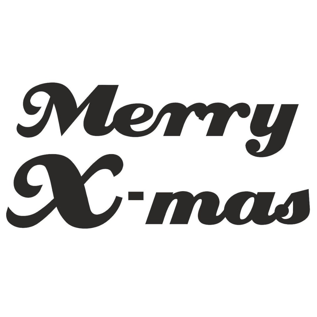 Strijkapplicatie voor kerst tekst merry x-mas