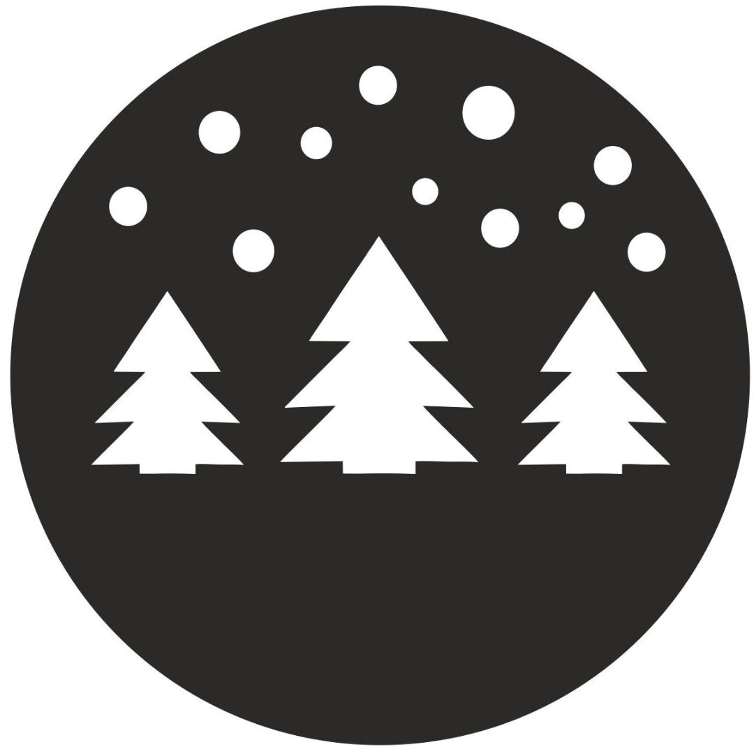 strijkapplicatie kerstbomen sneeuw kerstbomen