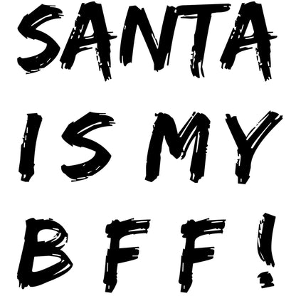 strijkapplicatie kerst santa is my bff krijt