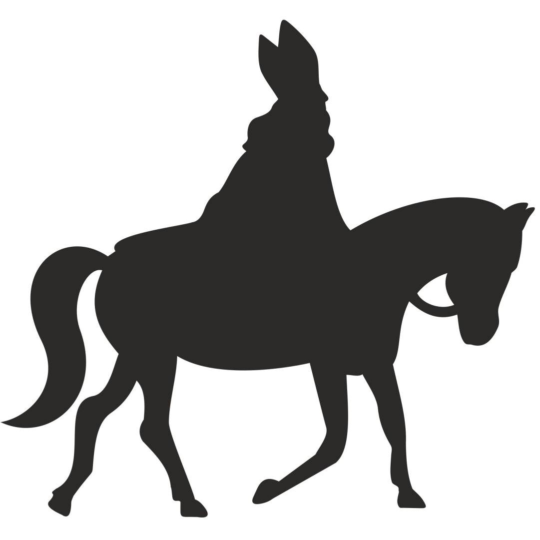 Strijkapplicatie Sint op paard