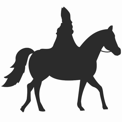 Strijkapplicatie Sint op paard
