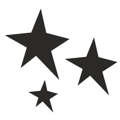 strijkapplicatie Ster onregelmatig setje van 3