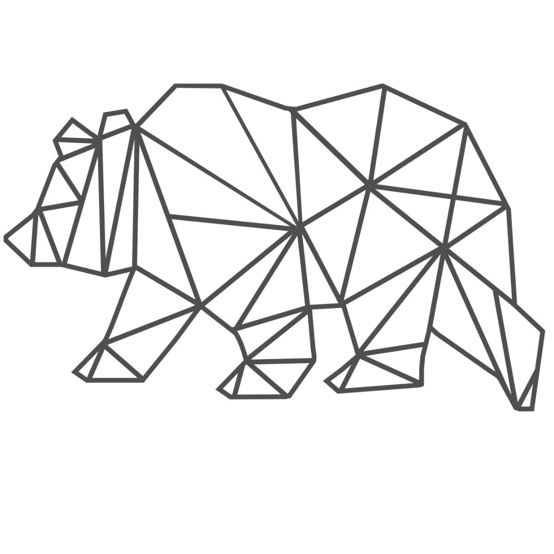 strijkapplicatie beer geometrisch