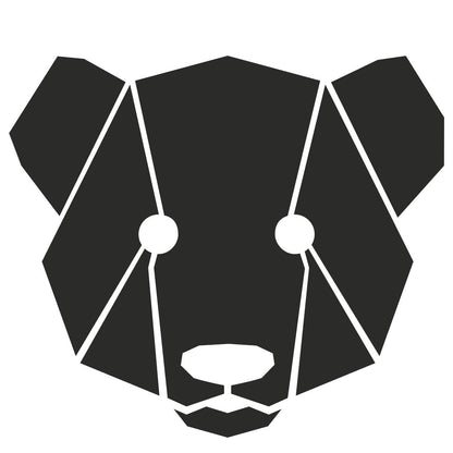 strijkapplicatie berenkop geometrisch vlakken