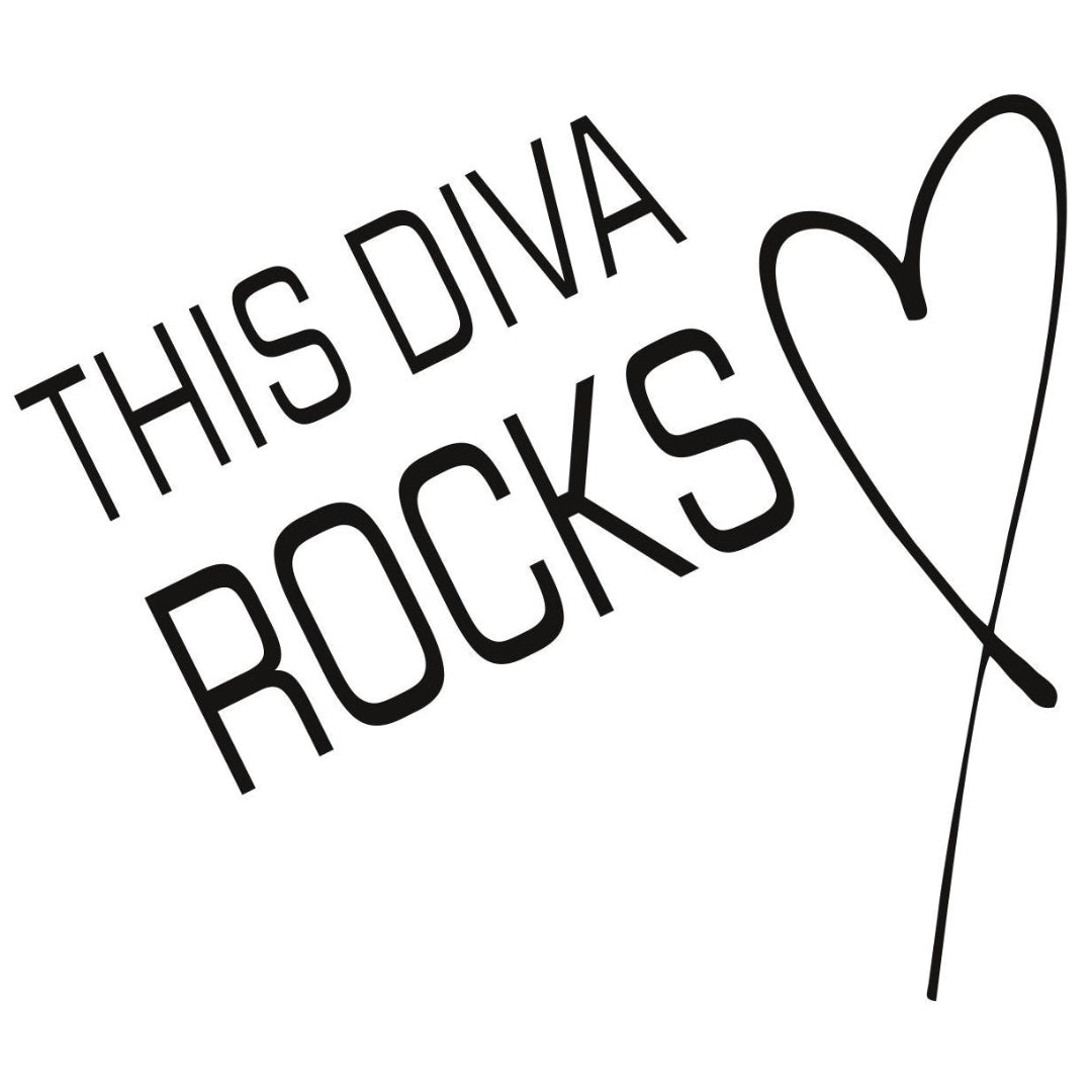 strijkapplicatie This diva rocks
