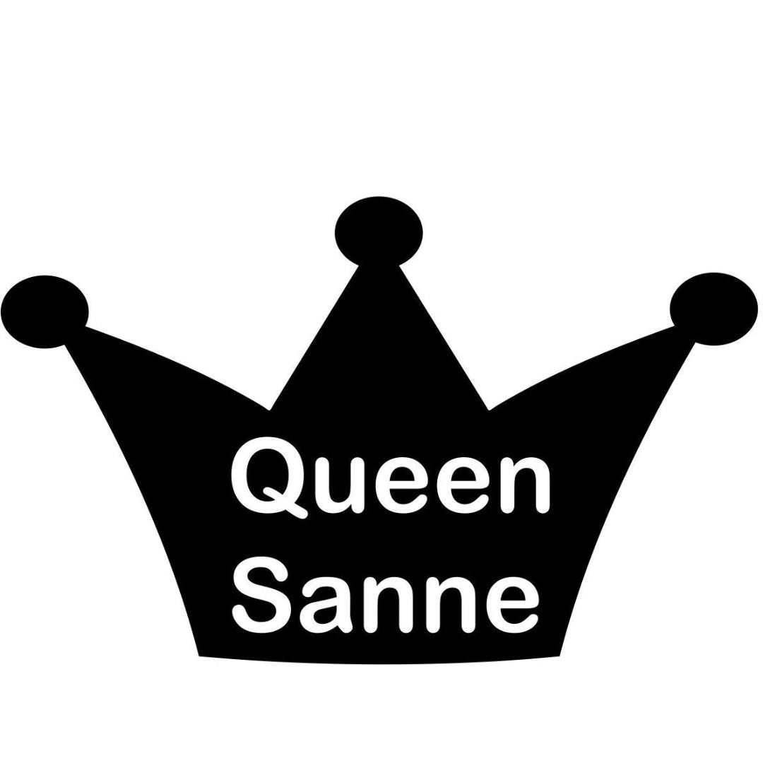 strijkapplicatie kroontje queen  naam