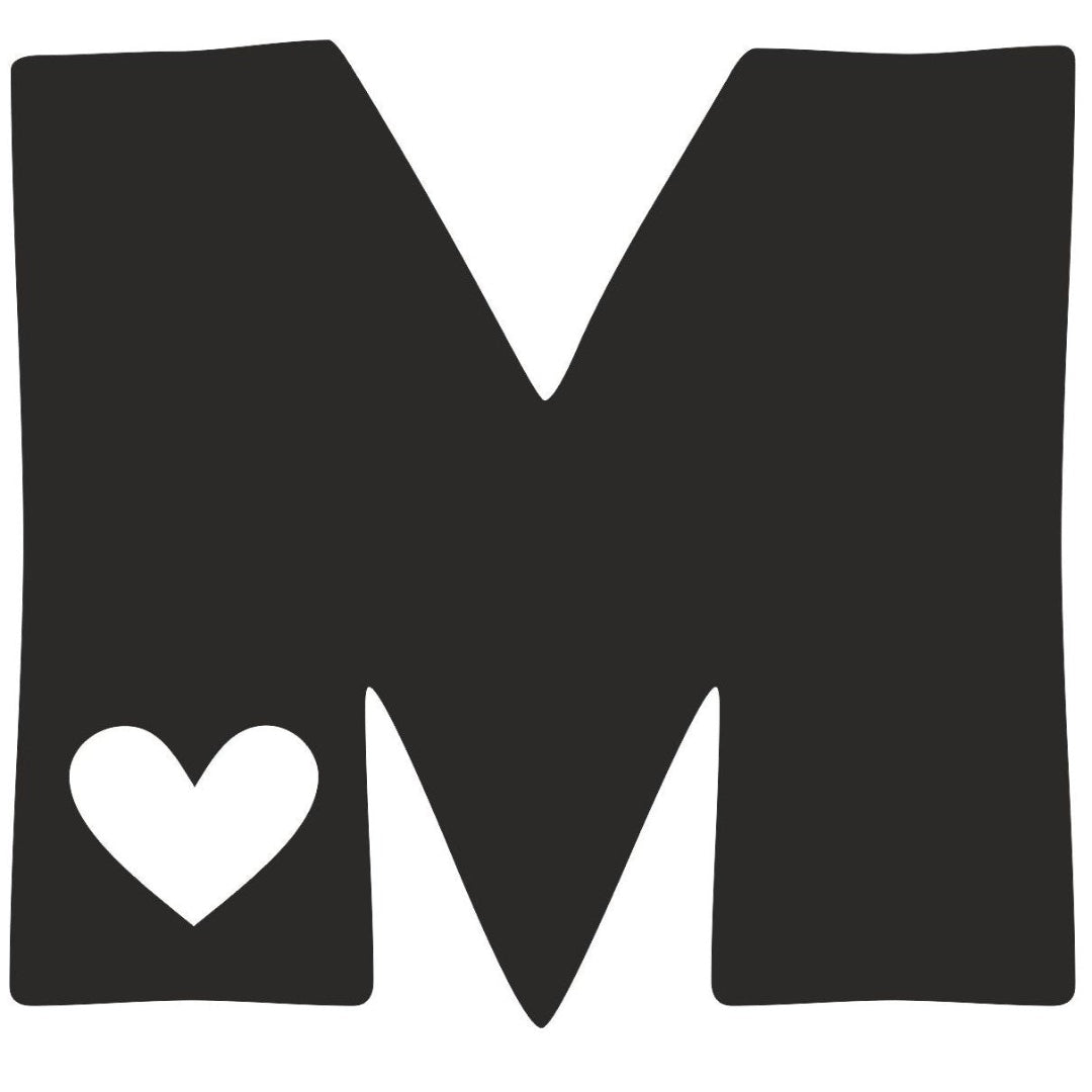 strijkapplicatie letter hart