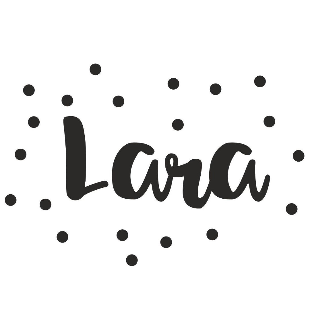 strijkapplicatie naam confetti sierlijk