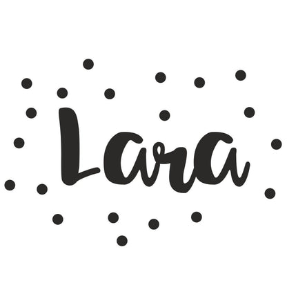 strijkapplicatie naam confetti sierlijk
