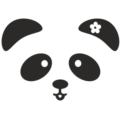 strijkapplicatie Pandabeer Snoetje Bloem