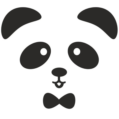 strijkapplicatie Pandabeer Snoetje Strikje
