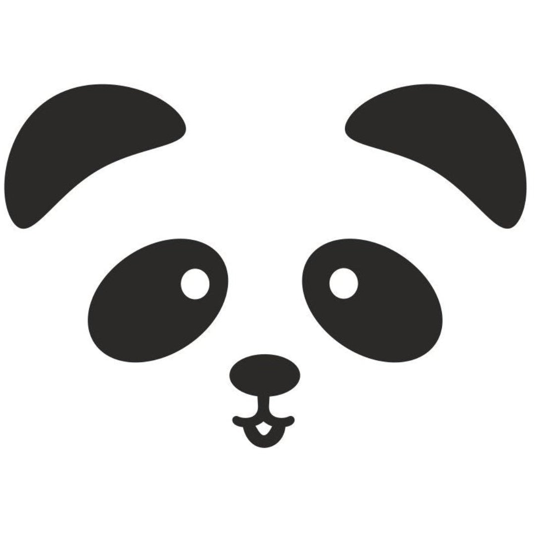 strijkapplicatie Pandabeer Snoetje