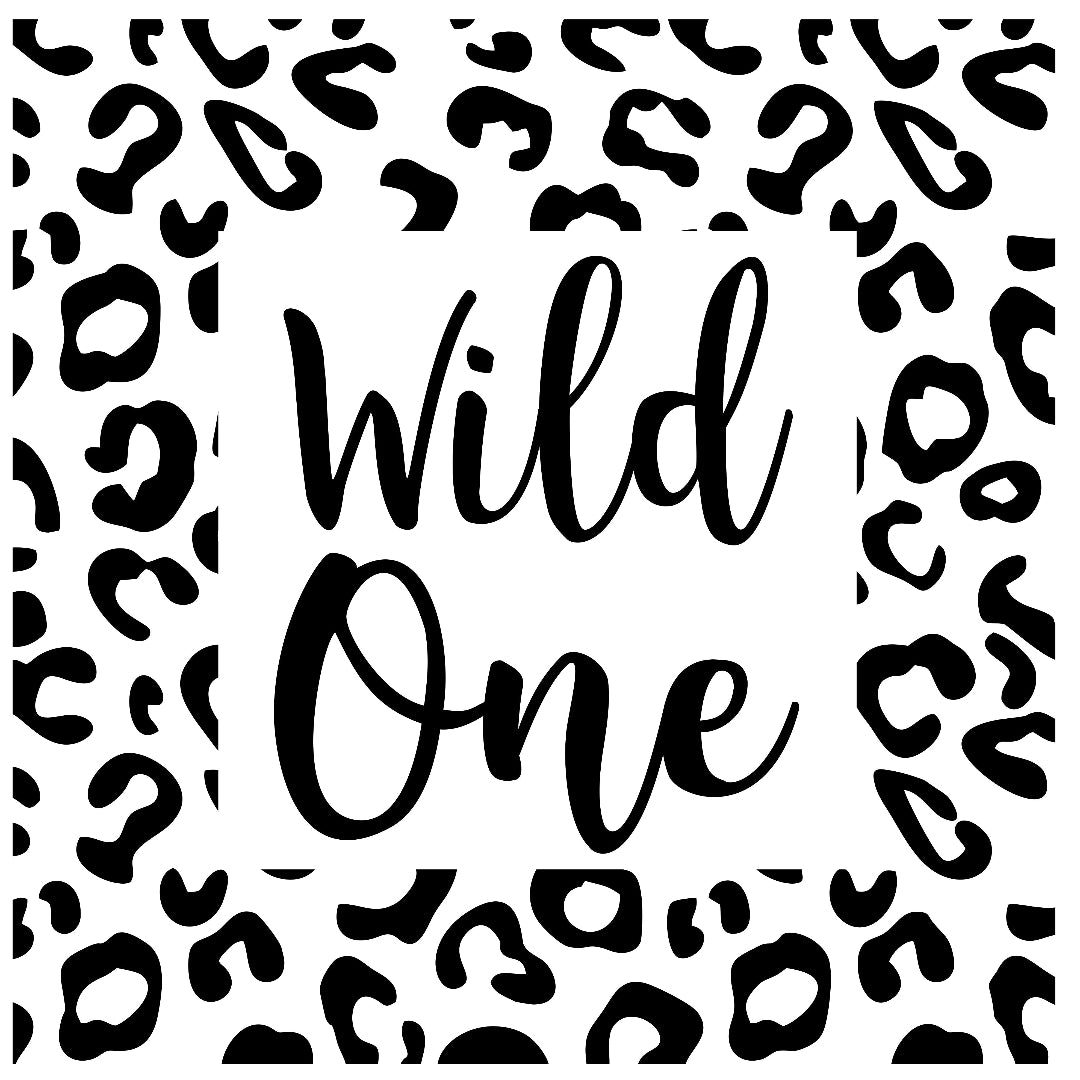 Strijkapplicatie panter Wild one