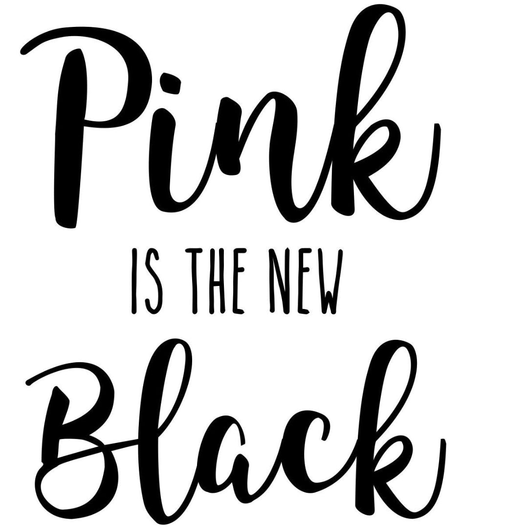 strijkapplicatie Pink is the new Black