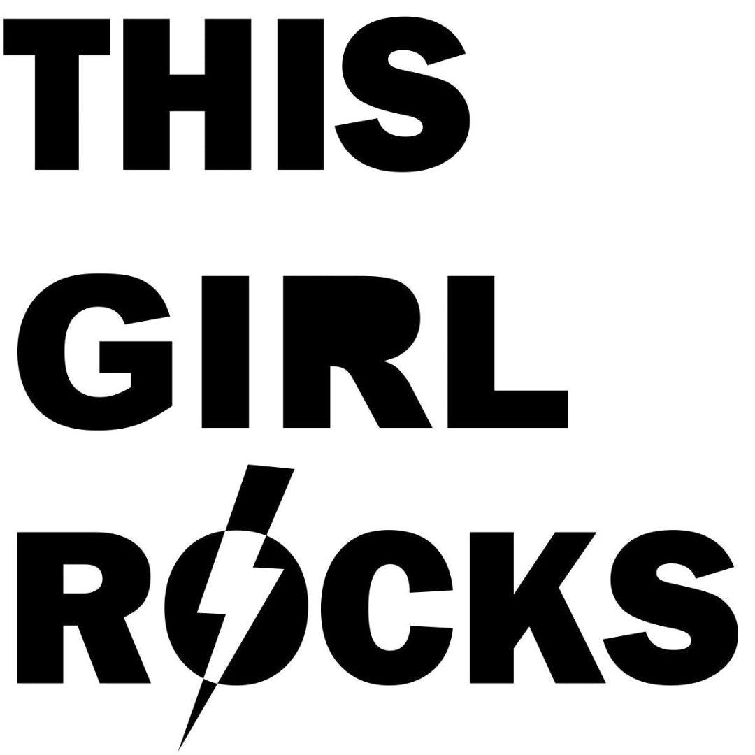 strijkapplicatie This girl rocks